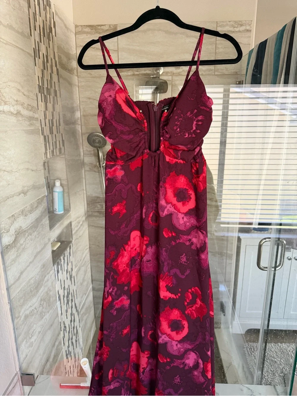 Red Floral Maxi Dress